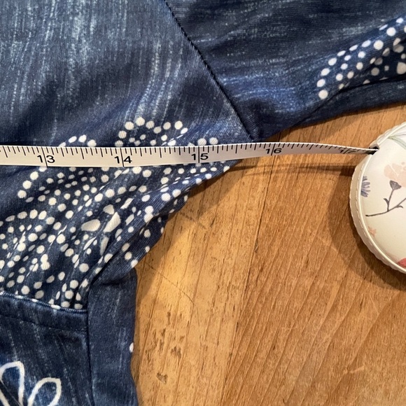 NWT Zolucky Blue White floral wide leg Jumper Boho beach festival summer S - Picture 13 of 14